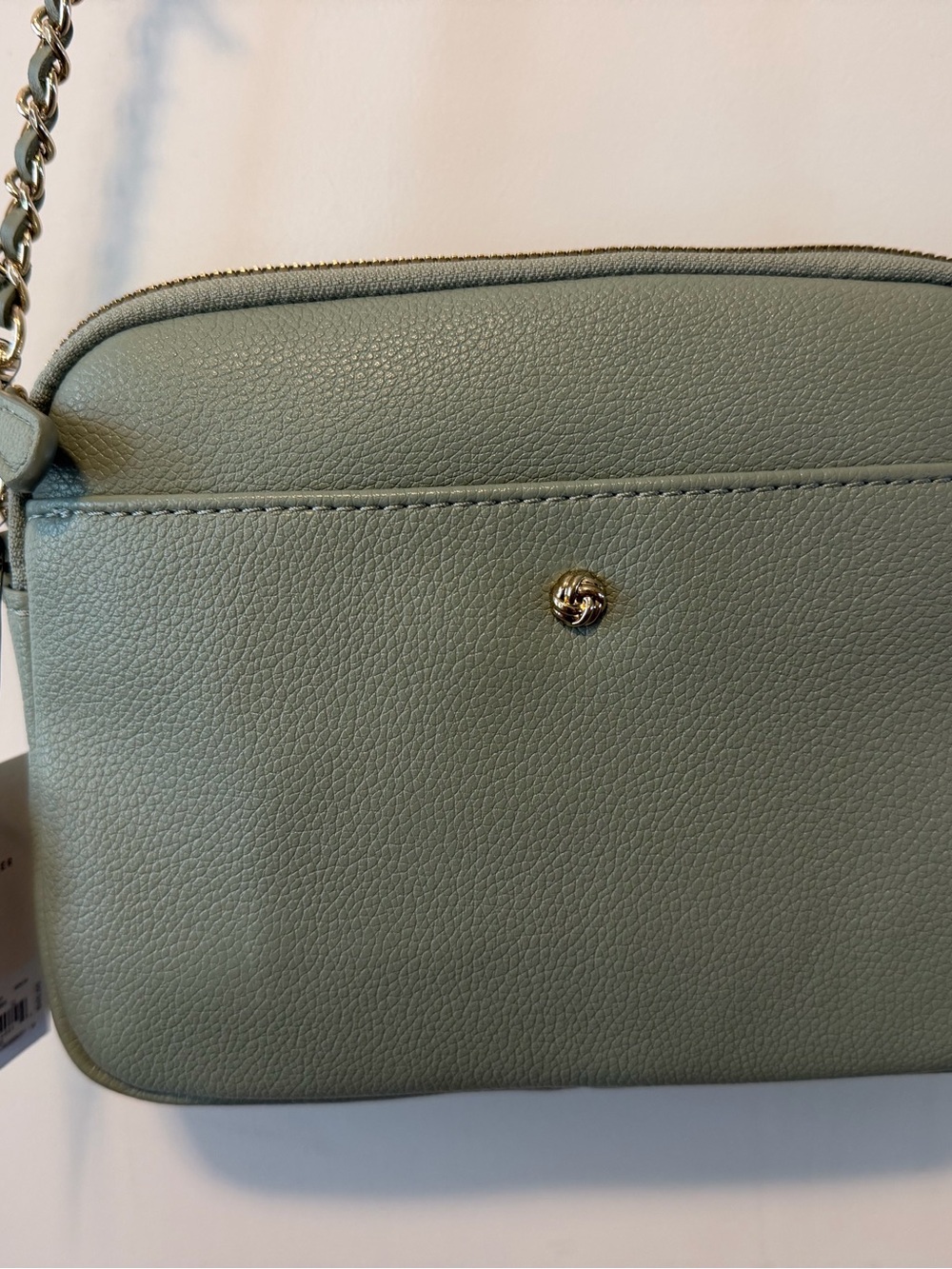 Women’s Crossbody Bag in Sage Green with Chain Strap Lauren Conrad vegan leather